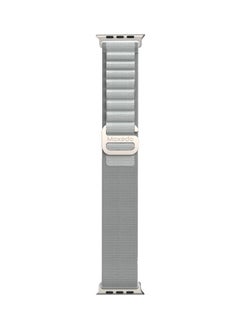 Moxedo Moxedo Alpine Loop Watch Band Adjustable Sports Nylon Woven with Titanium G-Hook Strap Compatible with Apple Watch Band Series 8,7,6,5,4,3,2,1,SE Ultra design for 44mm,45mm,49mm (Light Grey)  - Image 1