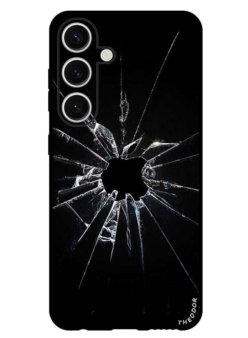 Theodor Protective Case Anti Scratch Shock Proof Bumper Cover For Samsung Galaxy S24 Plus Cracked Glass Apple Logo - Image 1