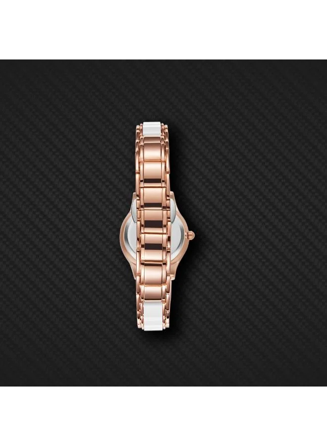 Kenneth Scott White Women's Ceramic + Metal Analog Watch K23517-RCWW - 30 mm for Women | Best Price UAE