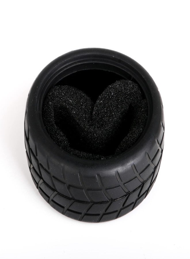 Mxfans إطارات مطاطية سوداء من Mxfans وحواف عجلات ألمنيوم 7-spoke لسيارة سباق RC 1:10 على الطريق - عبوة من 4 - Image 5