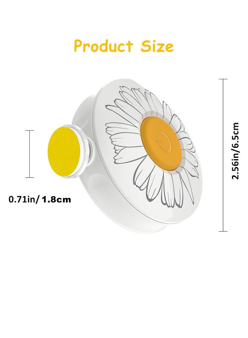 SYOSI Baby Nail Trimmer, 6 Grinding Heads Baby Nail Clippers Electric, Baby Nail Trimmer Electric for Newborn Toddler, Adult Toes Fingernails, Car Trim Polish, AAA Battery Operated, White - Image 5