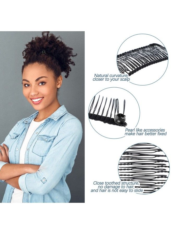 WILLBOND 4 Pieces Banana Hair Clips For Women Large Small Size Vintage Clincher Comb Banana Hair Grip No Crease Hair Clips For Natural Curly Thick Wavy Curly Hair Ponytail Style - Image 5