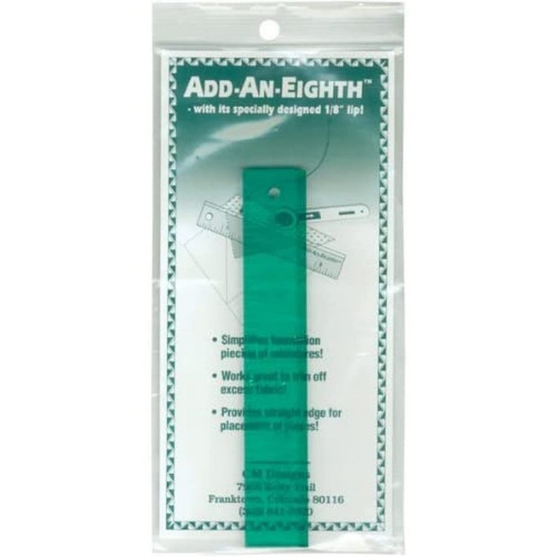 CM Designs Add-an-Eighth Ruler, Green, 8.88 x 4 x 0.25 - Image 2