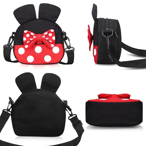 Dksyee Cute Crossbody Bag for Little Girls Toddler Mini Mouse Crossbody Purse Kids Small Shoulder Bags Mini Cartoon Cross Body Bag with Mouse Ears - Image 5