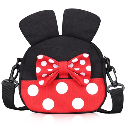 Dksyee Cute Crossbody Bag for Little Girls Toddler Mini Mouse Crossbody Purse Kids Small Shoulder Bags Mini Cartoon Cross Body Bag with Mouse Ears - Image 1