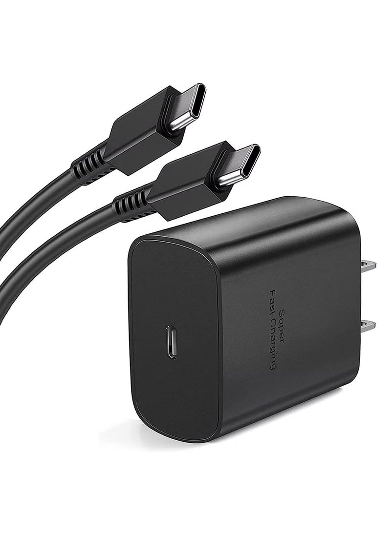 Generic - Samsung 45W Fast Charger Type C with 1.8m Cable – Super PD 3.0 for Galaxy S24 Ultra, S23 Ultra, Z Flip5, Z Fold5, Tab S9 Ultra, and More (Black) - Image 1