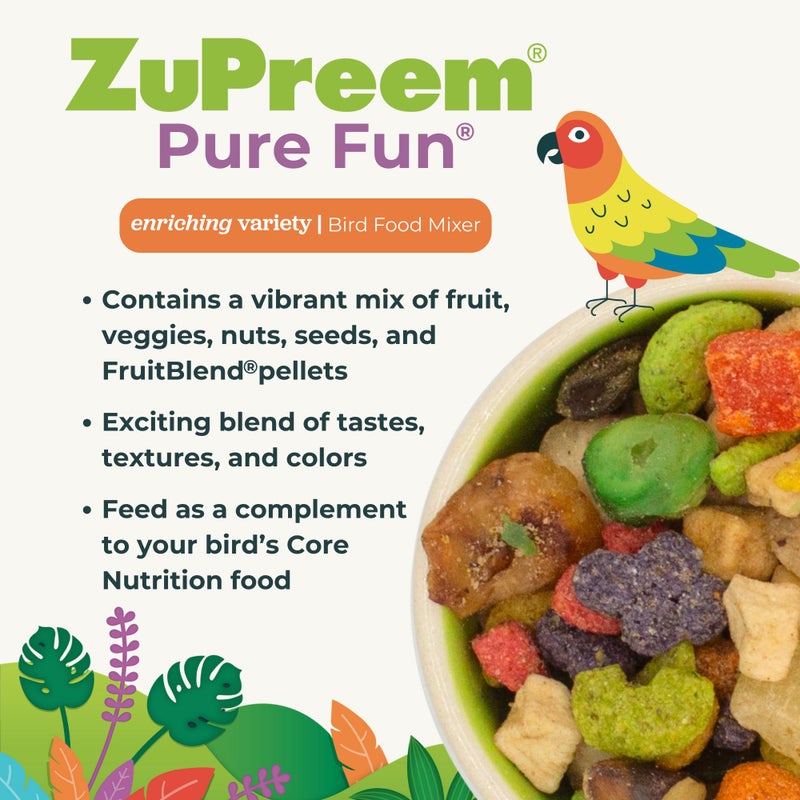 ZuPreem طعام الطيور النقي من زو بريم، كوكاتيل، طائر الحب، كواكر، كونور صغير، لوريكيت، مزيج من البذور والكرات للطيور المتوسطة، مزيج طعام، تنوع غني، مصنوع في الولايات المتحدة (م، 2 رطل) - Image 4