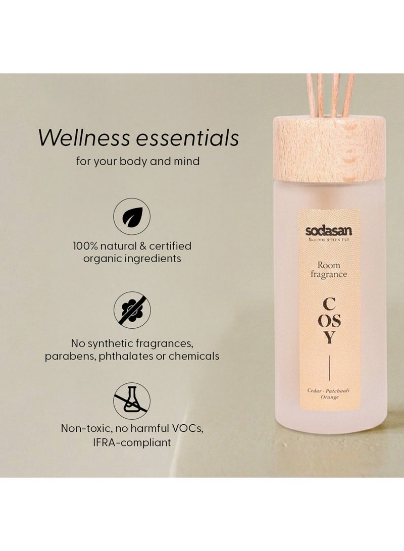 sodasan 100% Natural Room Fragrance - Cedar Patchouli Orange-  COSY  200ML - Image 2