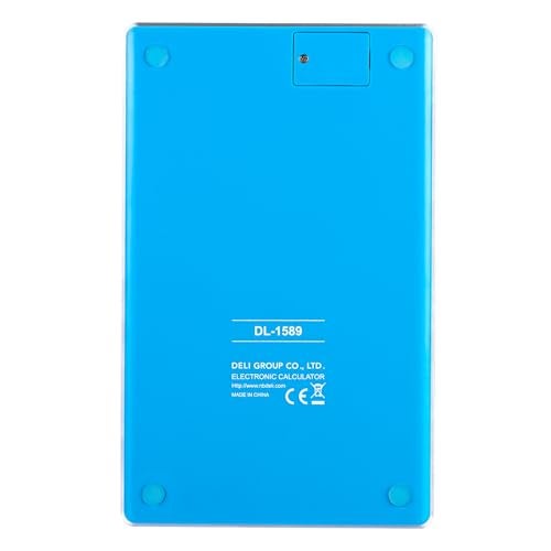 Deli E1589 - 12 Digit Calculator | Dual Power Desktop Calculator (Blue, Pack of 1) - Image 4