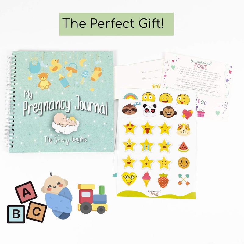 Unconditional rosie My Belly Book - Pregnancy Journal and Baby Memory Book with Stickers - Baby's Scrapbook and Photo Album - Pregnancy Journals for First Time Moms - Pregnancy Journal Memory Book - Image 3