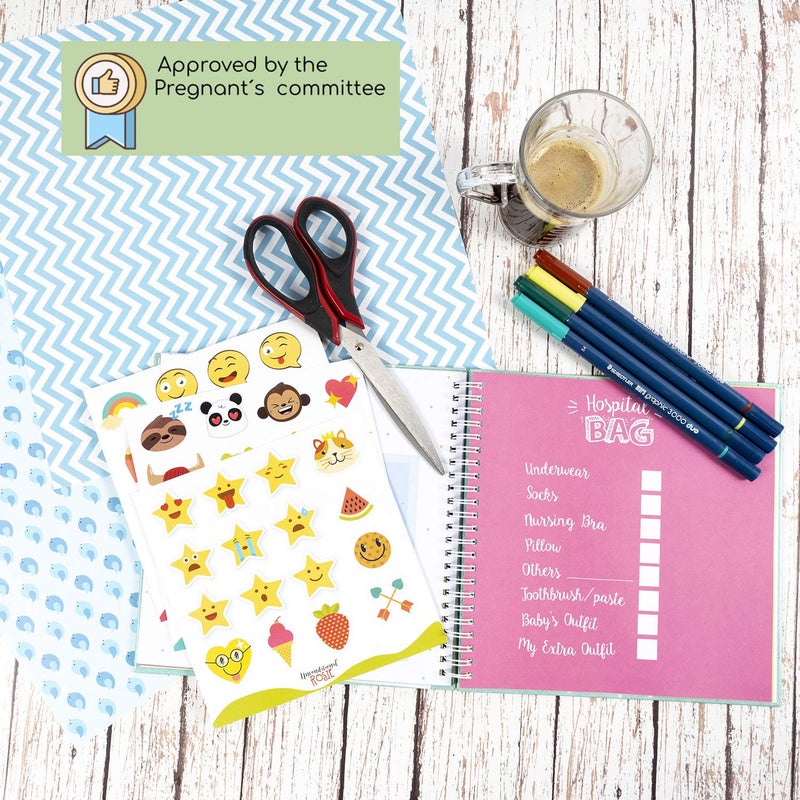 Unconditional rosie My Belly Book - Pregnancy Journal and Baby Memory Book with Stickers - Baby's Scrapbook and Photo Album - Pregnancy Journals for First Time Moms - Pregnancy Journal Memory Book - Image 4