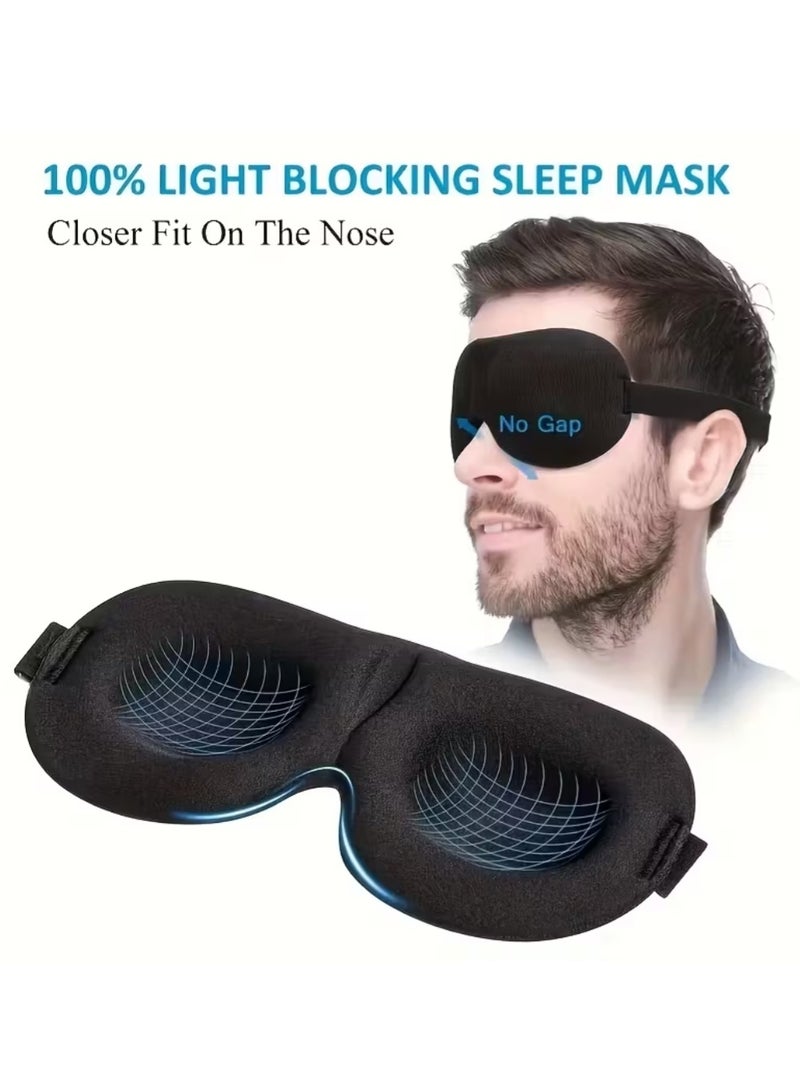 ZedAura 2-Pack Sleep Eye Mask for Women & Men – 3D Contoured & Natural Silk Eye Masks for Sleeping, 100% Light Blocking, Adjustable Strap, Ultra Soft & Breathable for Travel, Nap, Meditation, Night Shift - Image 4