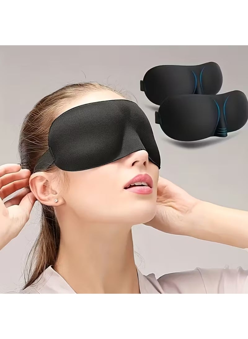 ZedAura 2-Pack Sleep Eye Mask for Women & Men – 3D Contoured & Natural Silk Eye Masks for Sleeping, 100% Light Blocking, Adjustable Strap, Ultra Soft & Breathable for Travel, Nap, Meditation, Night Shift - Image 5