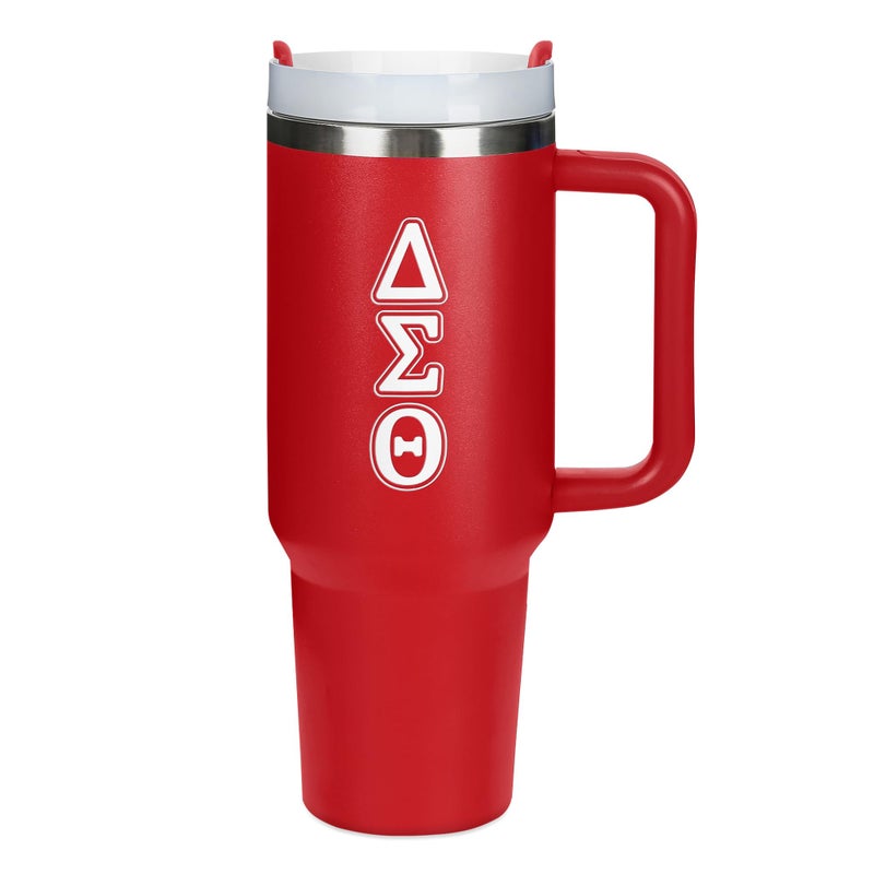 BBGreek Delta Sigma Theta Sorority Paraphernalia Official Vendor 40 oz Stainless Steel Insulated Tumbler Greek Letters - Image 2