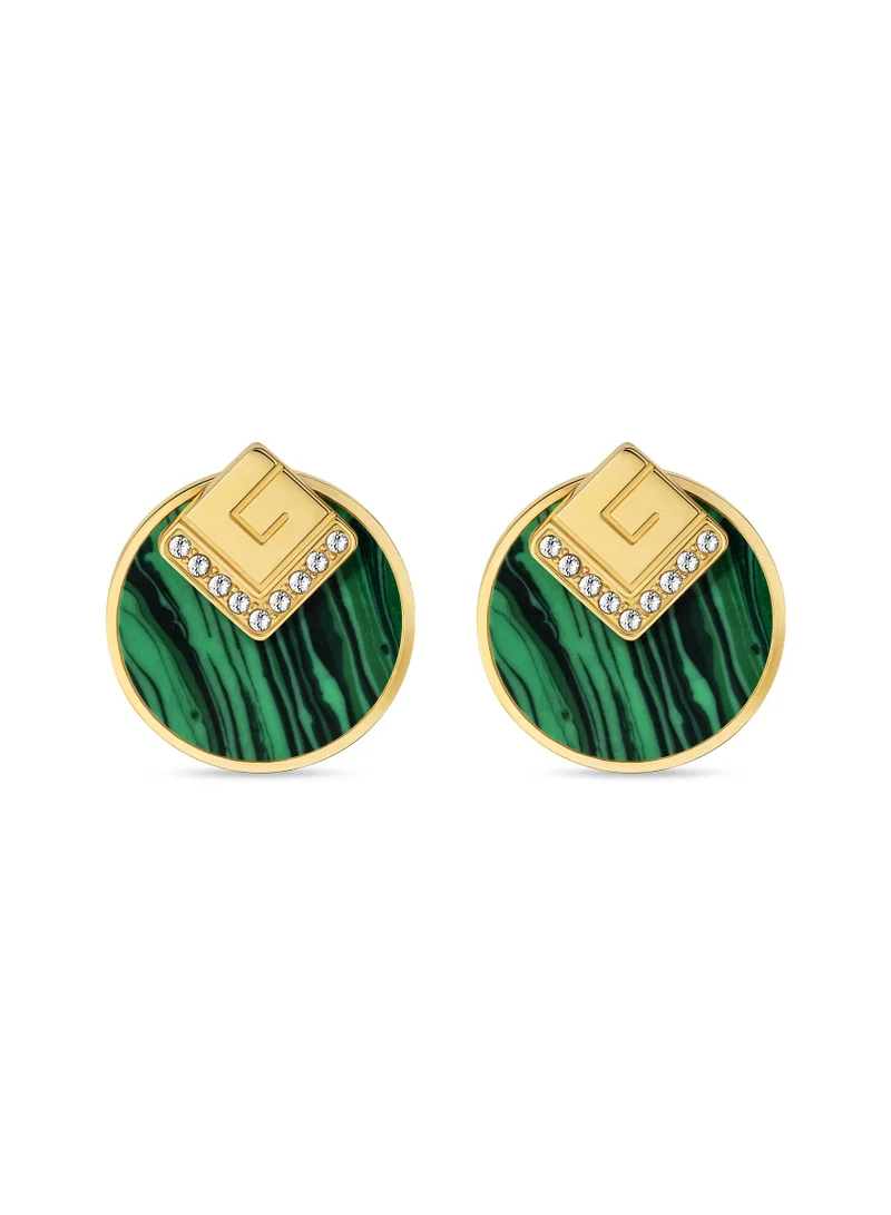 Guy Laroche  Anne Womens Gold Plated Interchangeable Earrings With Mother of Pearl and Crystal Sun Motif for Women | Best Price UAE