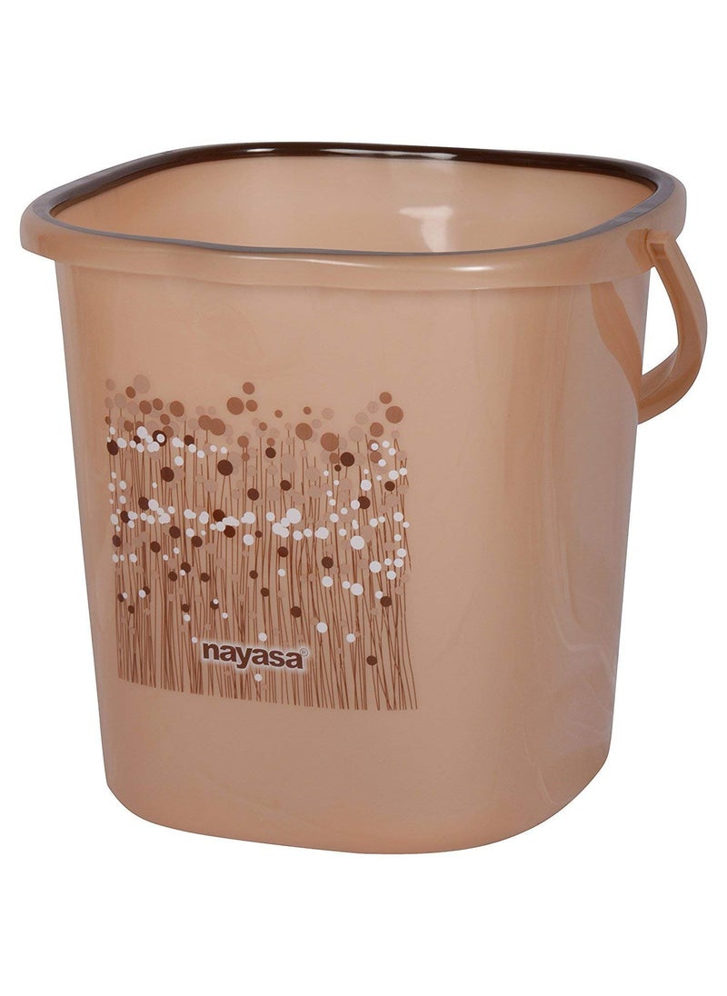 NAYASA Nayasa Plastic Funk Square DLX 2 Pcs Bathroom Set (Bucket 18 L+Mug 1.5 L) Brown  - Image 4