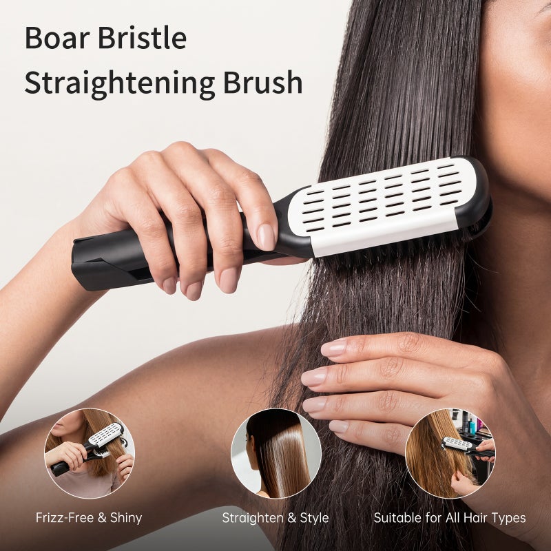 Hair Straightener Professional Hairdressing Tool Duplex Brush Hair Straightening Clamp - Image 5