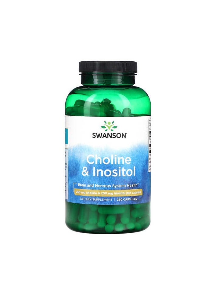 SWANSON Choline & Inositol, 250 mg, 250 Capsules
