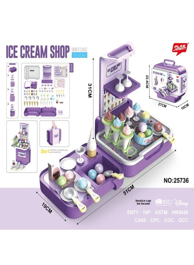 Special Tools Dressing And Hairdressing Medical Tools Kitchen Supermarket Briefcase Set Simulation Play-house Toys-Specifications:25734 - Image 2
