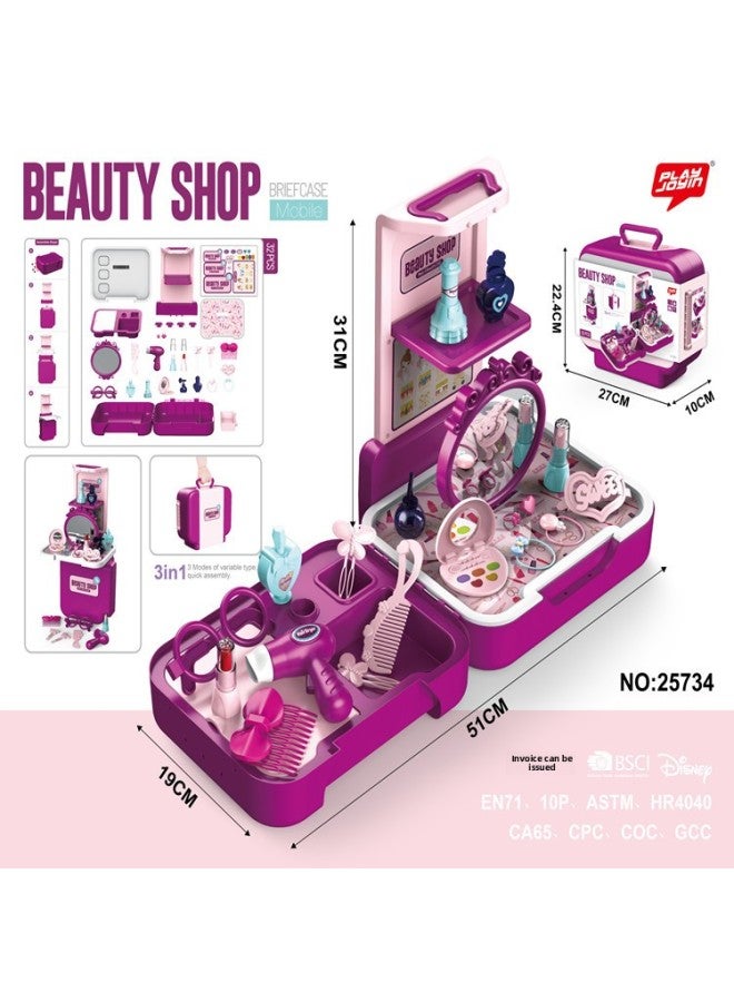 Special Tools Dressing And Hairdressing Medical Tools Kitchen Supermarket Briefcase Set Simulation Play-house Toys-Specifications:25734 - Image 3