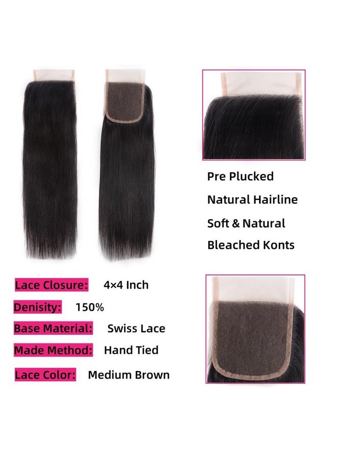 Art Show Hair - 10 inch short hair bundles 10A Brazilian Straight Virgin Hair 4 Bundles Straight Hair 100% Unprocessed Straight Human Hair Bundles 50g/Pcs Natural color (10"10"10"10") - Image 1