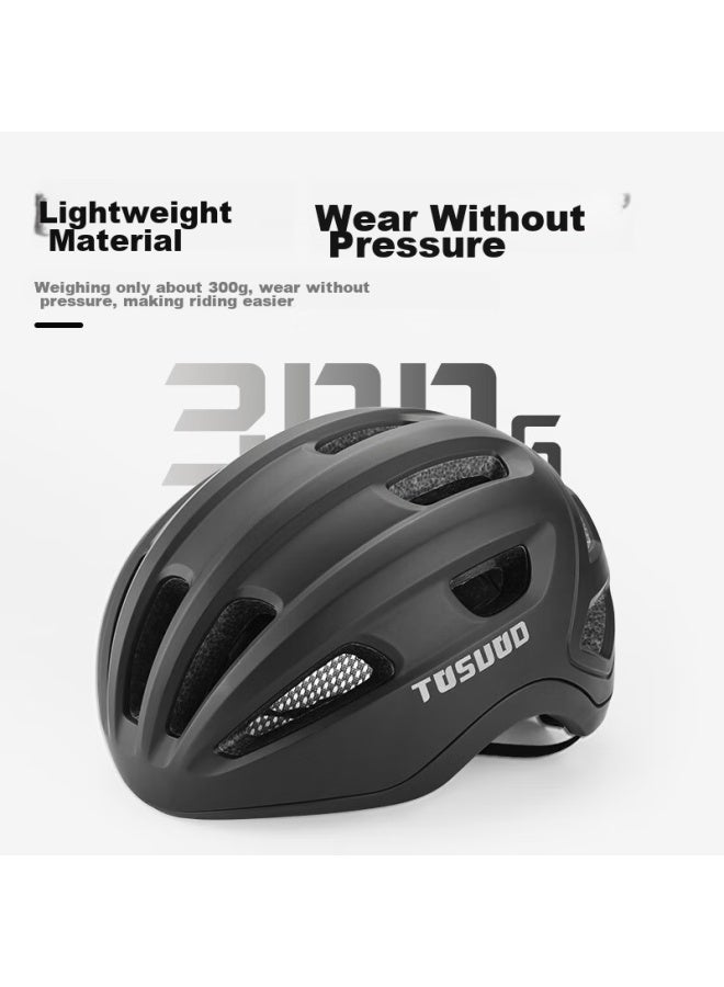 Tosuod Bicycle Riding Helmet, Impact-resistant One-piece Molded Design, For Men And Women, Mountain And Road Bike Safety Helmet, Black, Size M - Image 4