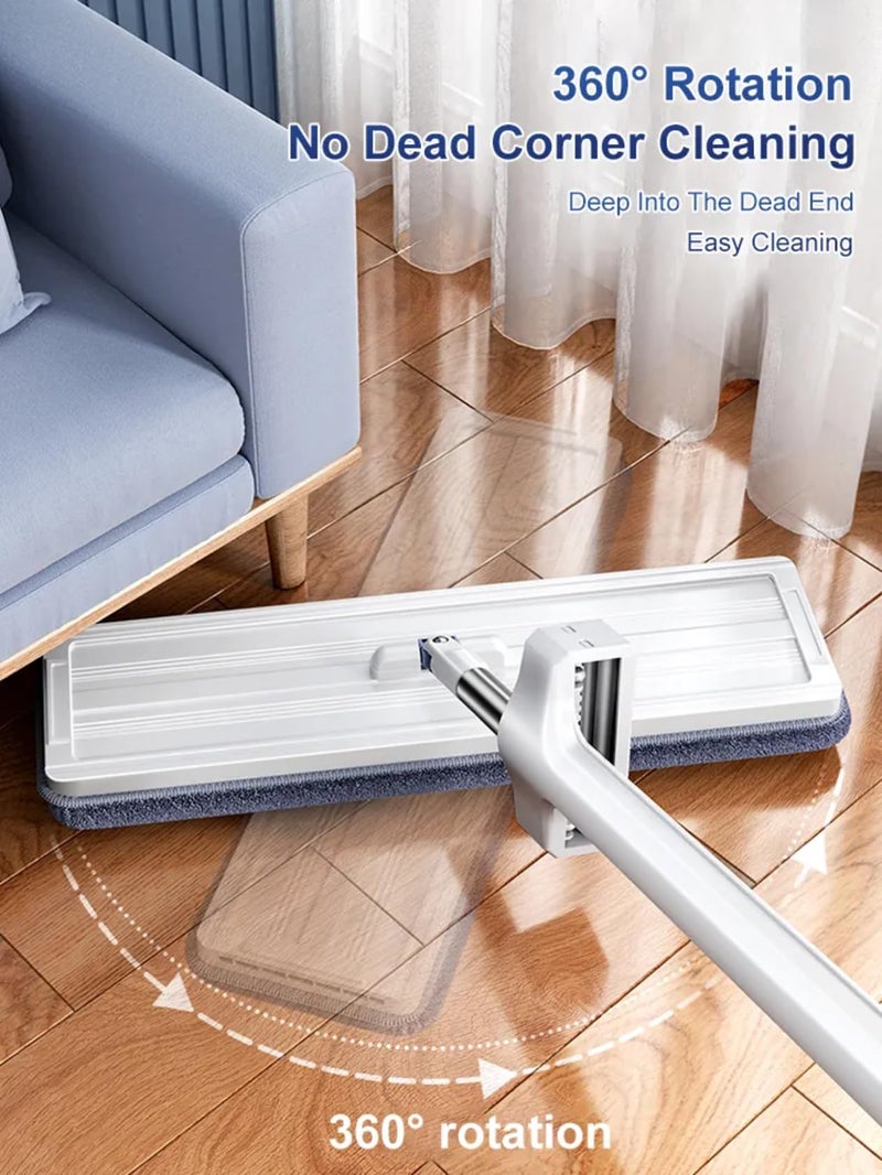 MASAYUKI Masyuki Flat Mop for Floor Cleaning Magic Slider Squeeze Mop Microfiber Hands Free Squeeze Mob 360 Bucket Less Pocha Wet and Dry Use Microfiber Refill mof Mob - Image 2