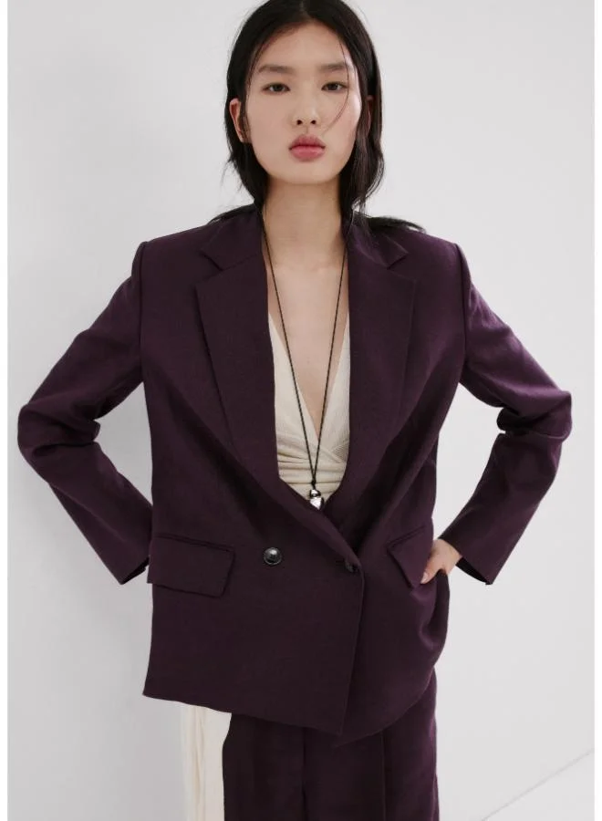 Mango  Linen suit jacket for Women | Best Price UAE