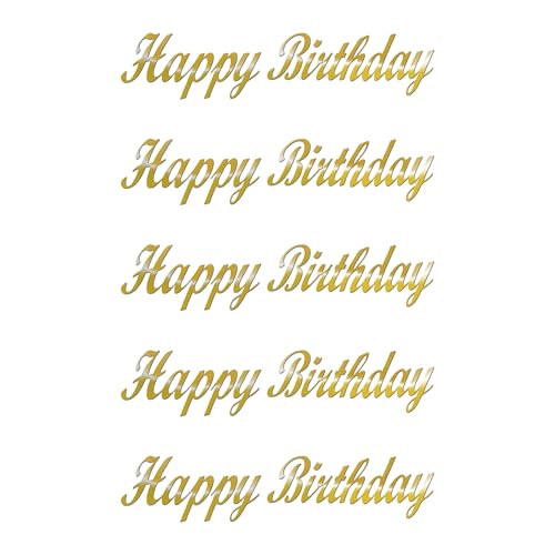 Comet Busters Golden Happy Birthday Stickers for Gifts, Envelopes,Gift Bags and Decorations (STK085) - Image 4