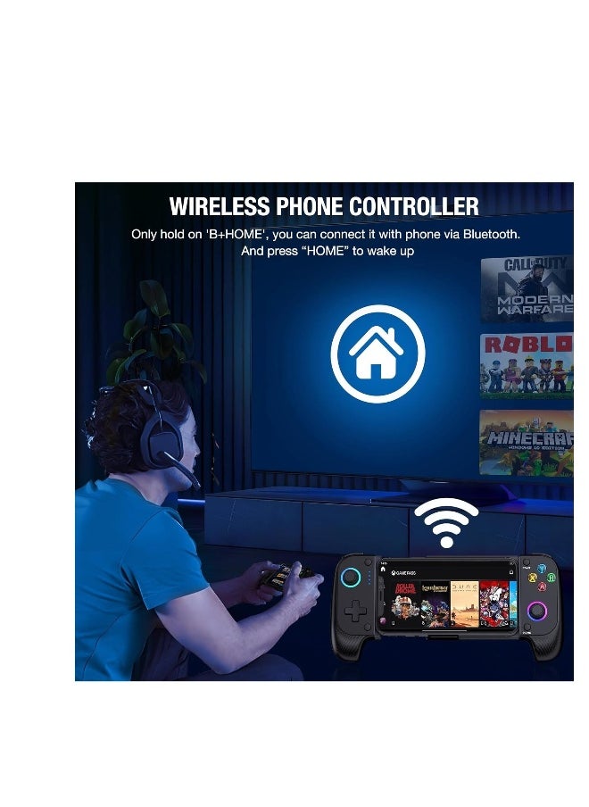Beauenty Mobile Game Controller for iPhone and Android with RGB Light, Wireless Phone Controller with Phone Case Support Turn Your iPhone into a Gaming Console Play PS Remote Play, Xbox Cloud and More  - Image 2