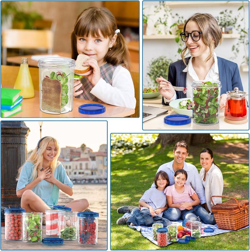 Food Preservation Box with Screw Lid (32 oz Pack of 10) Reusable Stackable Sealed Freezing Storage Box Transparent - Image 5