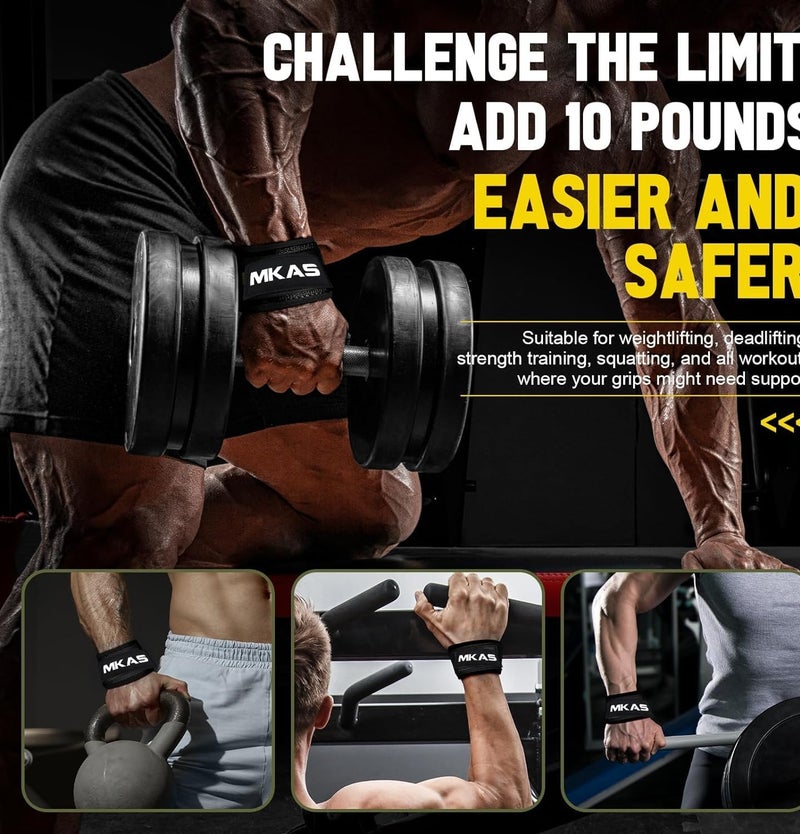Goodern Lifting Wrist Straps,Lifting Straps for Weight Lifting,Bodybuilding, Powerlifting and Deadlifting,23'' Lifting Straps With Soft Padded Neoprene Cotton,Training Hand Bar Straps for Men & Women - Image 3