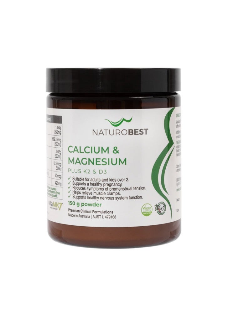 NaturoBest Calcium & Magnesium Plus K2 & D3 - 150 g - Image 1