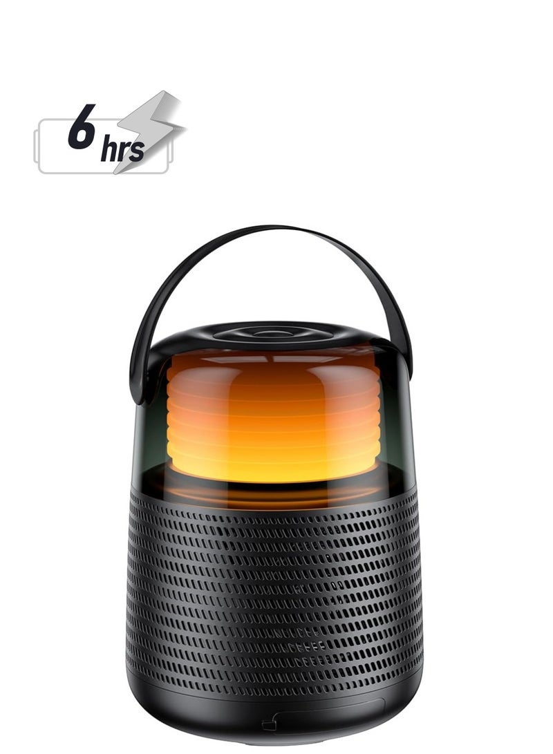 Excefore Outdoor Bluetooth Speakers, Waterproof Subwoofer Wireless Speaker with LED Flame Speaker, Mini Portable Wireless Speaker for Patio, Pool, Party, Gifts for Women Men, Including TF Card Mode - Image 1