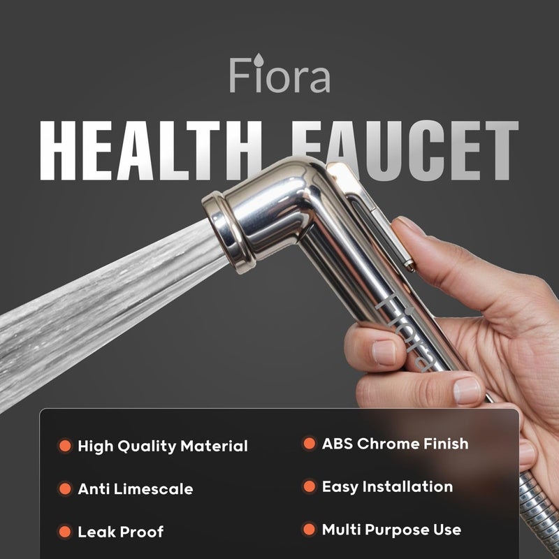 FIORA ABS Milano Health Faucet Gun High Pressure Heavy Duty Health FaucetHand SprayJet Spray Gun for Toilet Milano Complete Set 10 Meter - Image 2