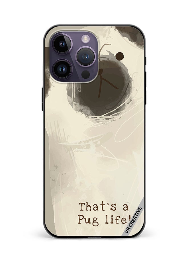 VR CREATIVE Protective Case Cover For Apple iPhone 15 Pro Max Pug Life Design Multicolour - Image 1
