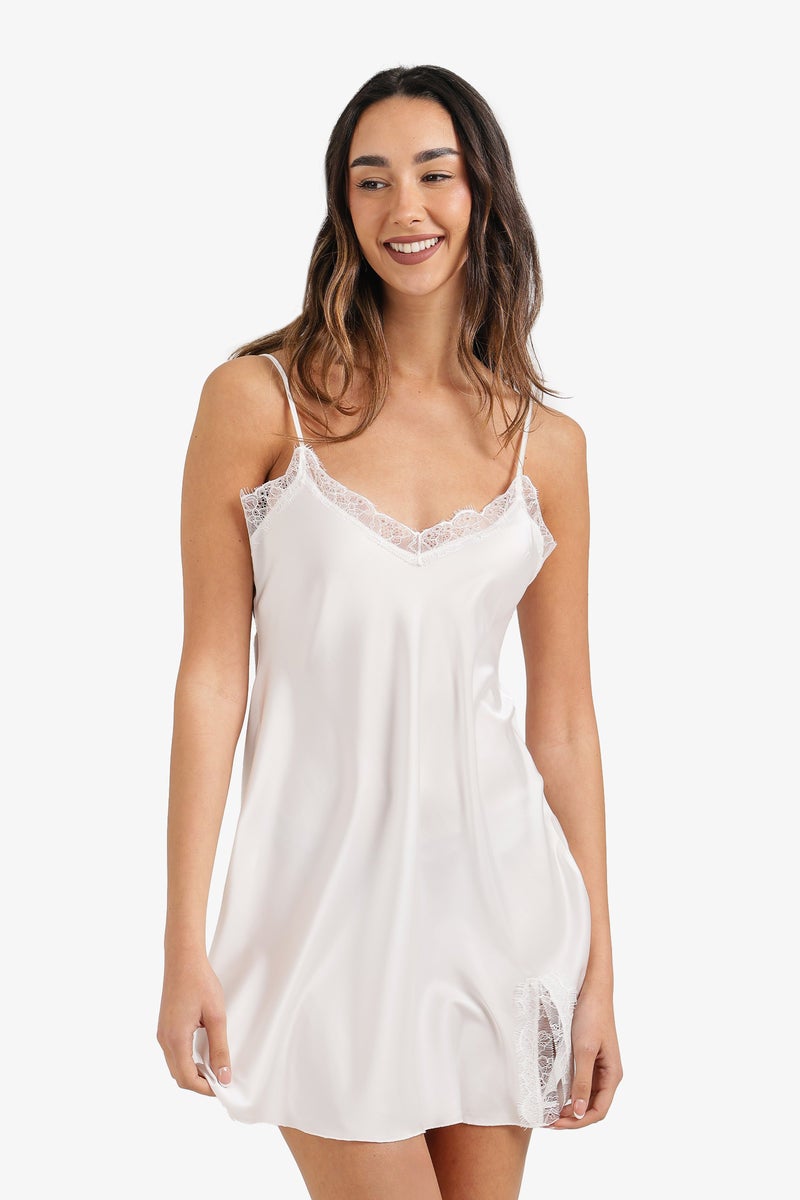 Carina Lace-Trimmed Nightgown - Image 1
