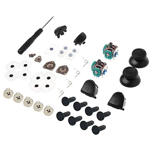 Onyehn L1 R1 L2 R2 Trigger Springs Replacement Parts Buttons,3D Analog Joysticks Thumb Sticks Cap Conductive Rubber Screwdriver Kit for PlayStation 4 PS4 Controller(JDS-001) - Image 5