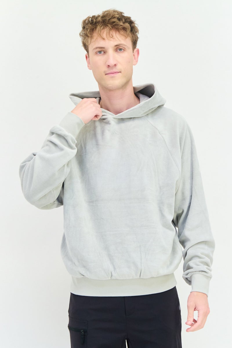 Adidas Men Sportswear Fit Long Sleeve Basketball Hoodie, Grey - Image 1