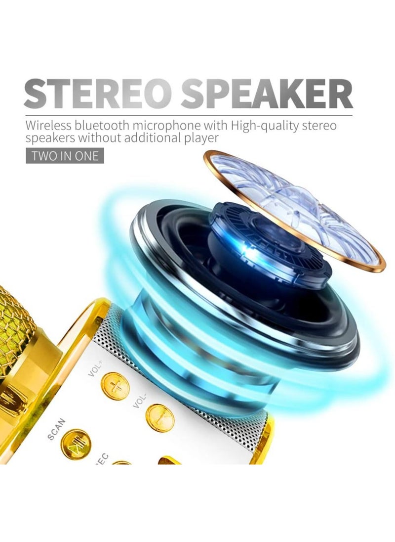 Generic - Advanced Multifunctional Wireless Bluetooth Portable Karaoke Singing Microphone Speaker - Image 1