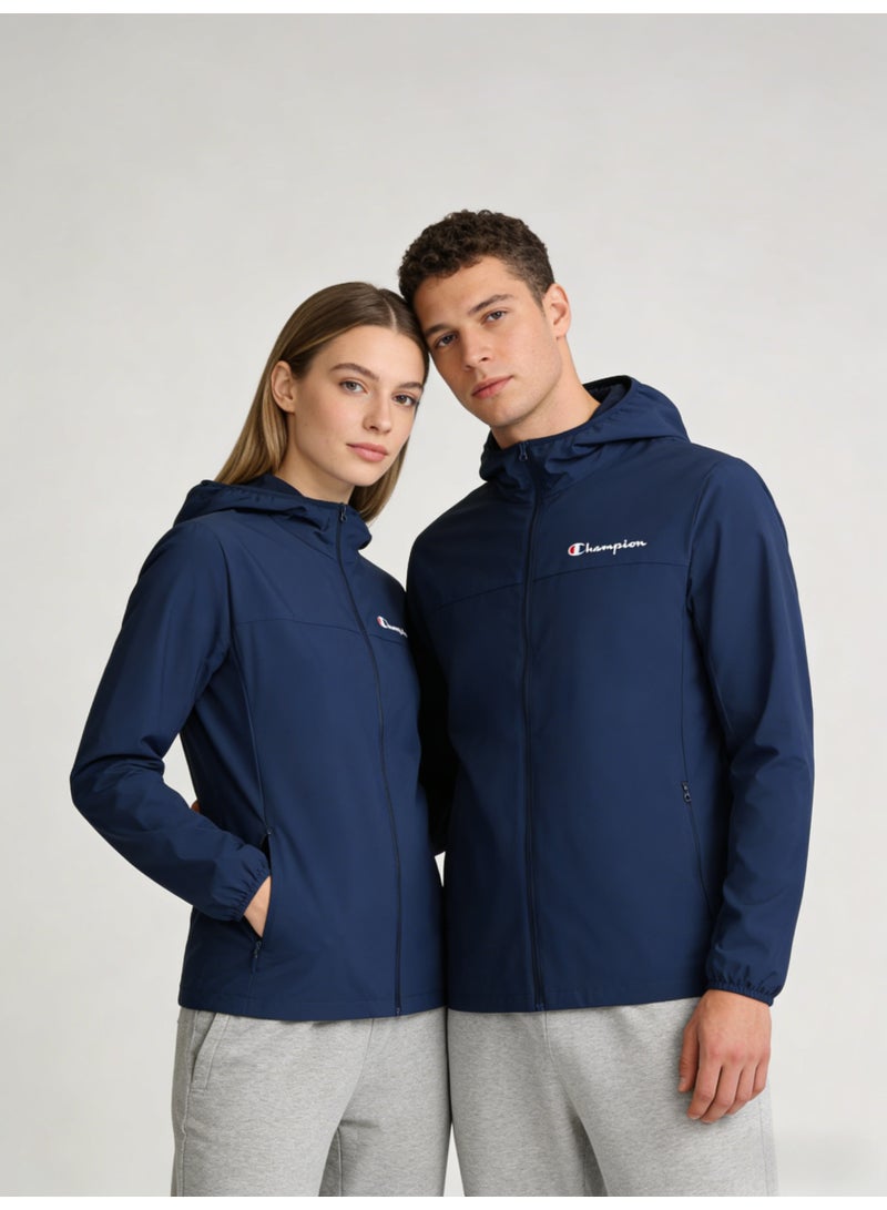 شامبيون Champion Navy Blue Plus Size Sun Protection Hooded Jacket - Unisex Lightweight Windbreaker for Men & Women - Image 1