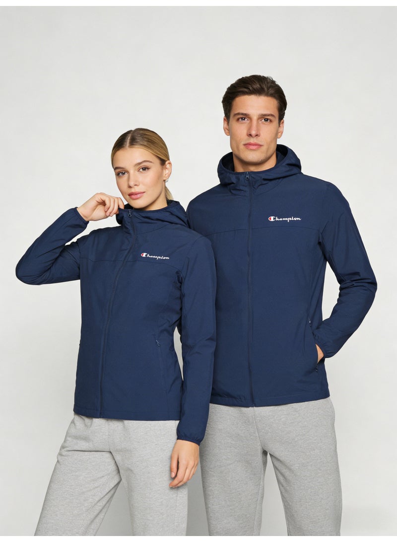 شامبيون Champion Navy Blue Plus Size Sun Protection Hooded Jacket - Unisex Lightweight Windbreaker for Men & Women - Image 3