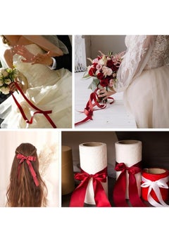 Unique Red Ribbon 1-1/2 Inch, 25 Yards Solid Satin Fabric Ribbons for Christmas Gift Wrapping, Christmas Garland, Christmas Tree Ornaments, Bows Making, DIY Crafts, Sewing Projects and Wedding Party  - Image 3