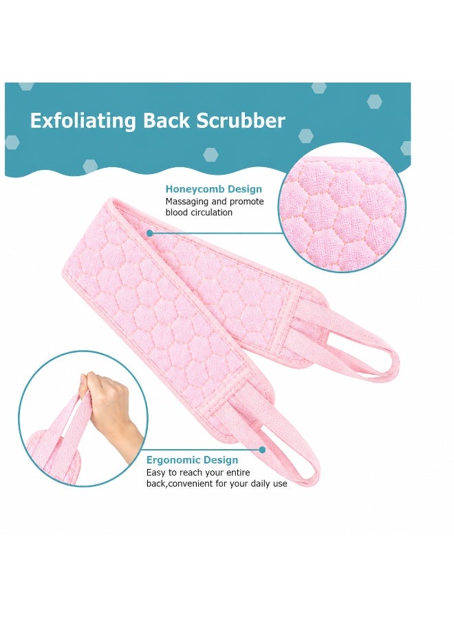 Premium 3-in-1 Bath Accessories Set – Back Scrubber, Exfoliating Glove & Shower Pouf - Image 3