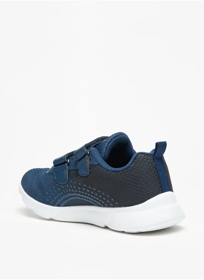 Dash Textured Sports Shoes with Hook and Loop Closure