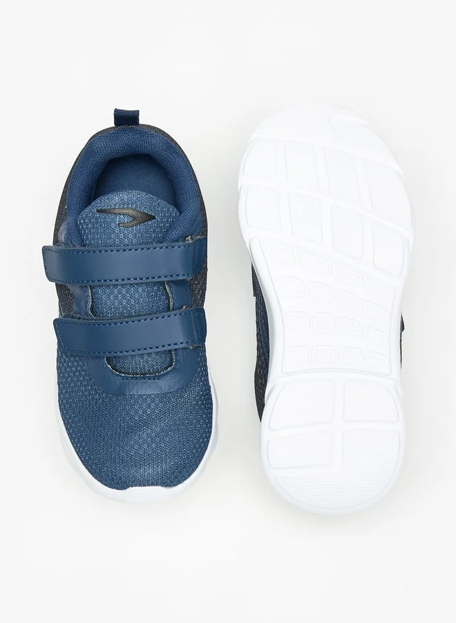 داش Textured Sports Shoes with Hook and Loop Closure
