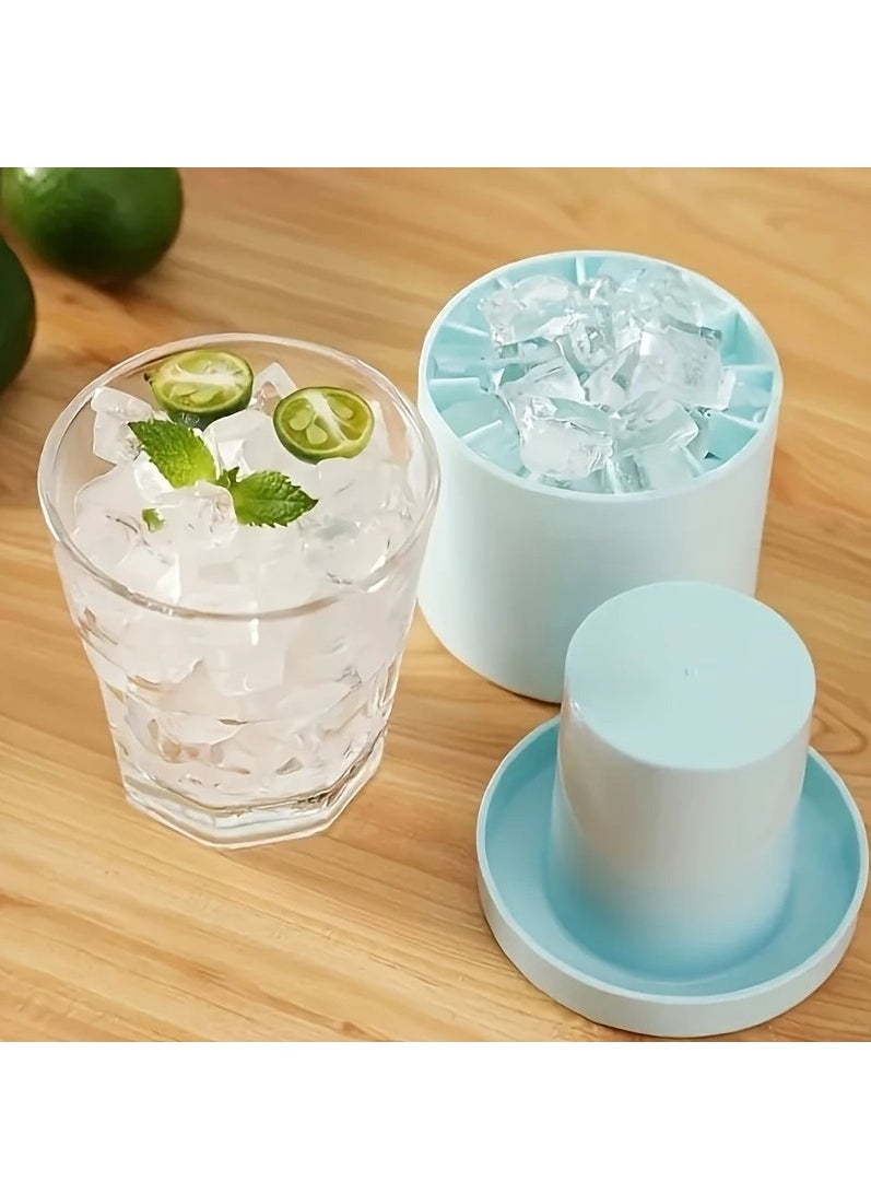 LIMOS 2 Pcs Silicone Ice Cube Molds – Quick-Freezing Ice Bucket & Cylinder Mold Set, Durable and Easy to Use for Cocktails, Whiskey, Juice & Cold Drinks  - Image 2