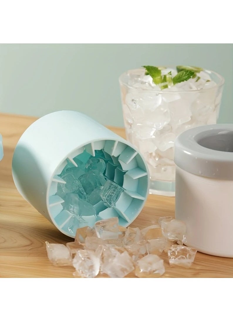LIMOS 2 Pcs Silicone Ice Cube Molds – Quick-Freezing Ice Bucket & Cylinder Mold Set, Durable and Easy to Use for Cocktails, Whiskey, Juice & Cold Drinks  - Image 4