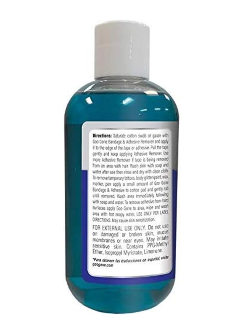 Goo Gone Goo Gone Bandage Adhesive Remover For Skin - 8 Ounce - Safe Method to Remove Sports Tape, KT Tape, Temporary Tattoos, Ink, Medical Bandages and More  - Image 2