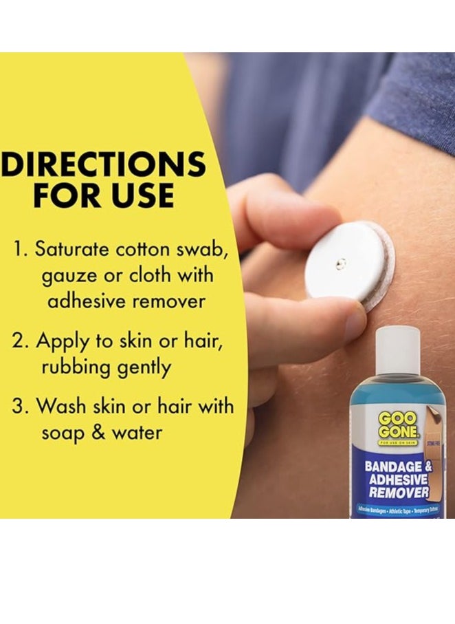 Goo Gone Goo Gone Bandage Adhesive Remover For Skin - 8 Ounce - Safe Method to Remove Sports Tape, KT Tape, Temporary Tattoos, Ink, Medical Bandages and More  - Image 5